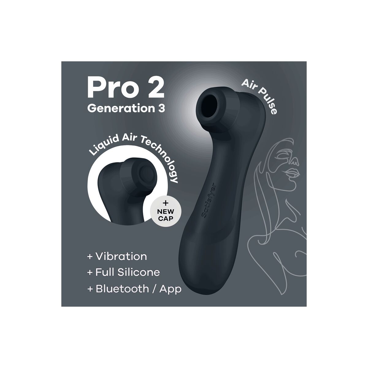 Satisfyer Pro 2 Generation 3 Musta (App)